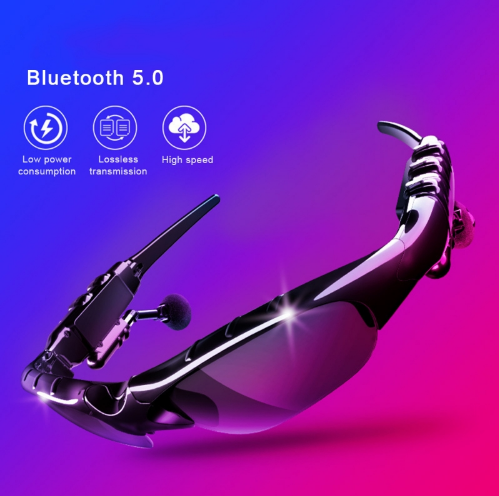 Outdoor Bluetooth 5.0 Smart Sunglasses, Wireless Headphones, Sport, With Microphone, For Smart Phones